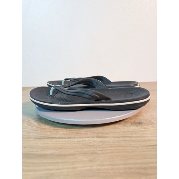 Crocs Crocband Flip Flop Sandals Women's Black Slip-On Lightweight Thong Size 9 - Picture 6 of 8